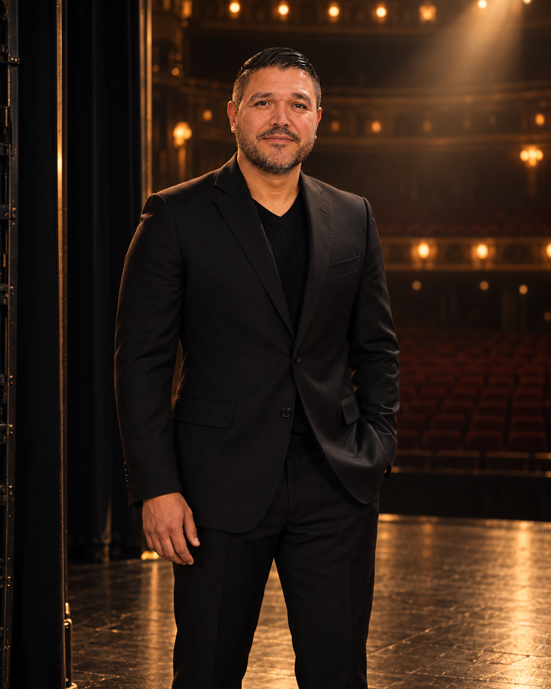Carlos Siqueira standing on stage